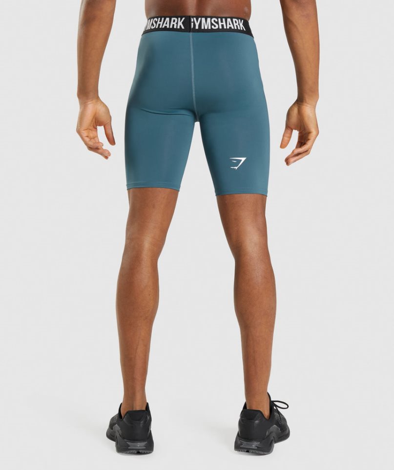 Men's Gymshark Element Baselayer Shorts Turquoise | NZ 1FMGWP